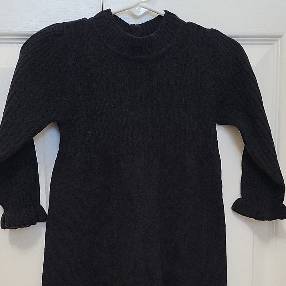 Toddler GAP Black Ribbed Knit Dress